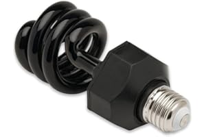 lumenivo 13W CFL Blacklight Bulb Spiral Black Light CFL Bulb E26 Medium Screw Base for Halloween, Party, Decorative Lighting - Glow in The Dark Effect - 120V - 1 Pack