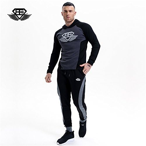 Men Bamboo Fiber Gym Hooded Sport Training Body Engineers Hoody Fitness Workout