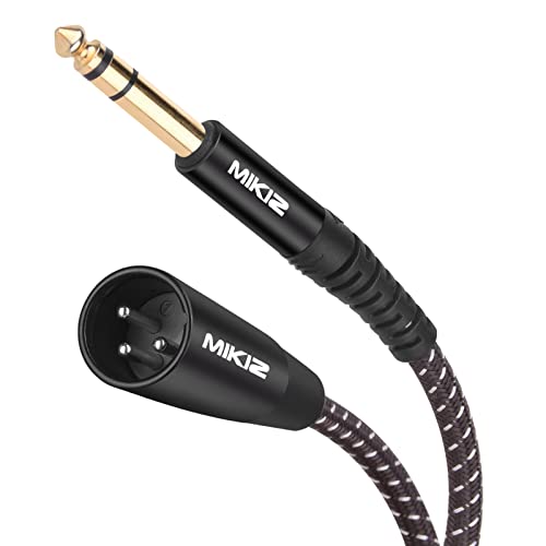 MIKIZ Microphone Cables Braided Packs (XLR to 1/4, 2-Pack 72in 1/4 to XLR Male)