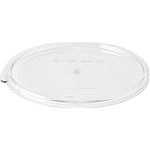 Restaurantware 8.75 Inch Round Polycarbonate Lid - Snap-On Food Storage Cover - Airtight Translucent Container Lid - Dishwash