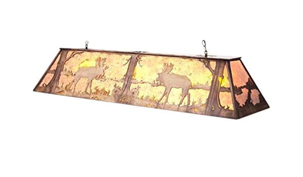 Amazon Com Meyda Tiffany 29900 Moose At Lake Oblong Pendant Light