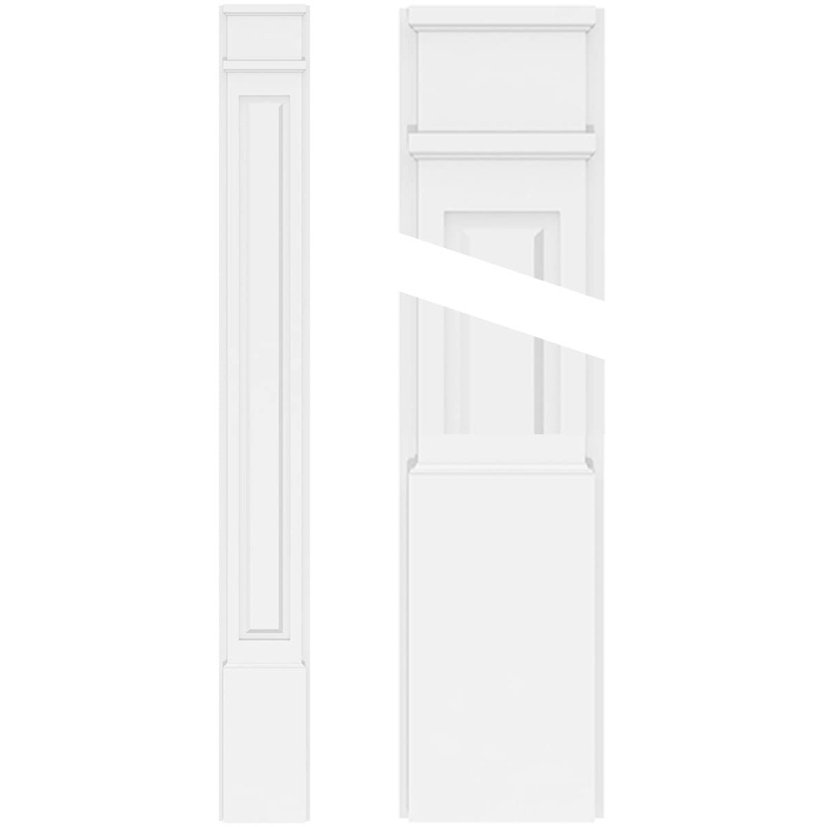 TruCraft Raised Panel Pilaster w/Decorative Capital