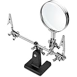 Helping 3rd Hand Magnifier Tool Soldering Iron Base Stand with Vise Clamp &amp; 3x Magnifying Glass Precision Useful to Electrician Engineers Jewelers for Hobbies and Jewelry