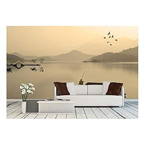 Painting Style of Chinese Landscape for Adv or Others Purpose Use - Removable Wall Mural | Self-Adhesive Large Wallpaper - 66x96 inches