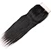 Lanyi Hair Free Part Human Hair Lace Closure Brazilian Hair Straight 130% Density Natural Black Color 20