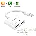 Etre Jeune Dual Adapter Splitter for Headphones and Charger, 2 in 1 Headphone Audio Aux Cable Compatible for iPhone X/ 7/7 Plus/ 8/8 Plus, Support Music Control/Phone Call
