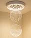 Saint Mossi 10-Lights Crystal Modern Chandelier Light Fixture,K9 Crystal Pendant Raindrop Globe Flush Mount Ceiling Light Fixture,Large Size,H83 x D26