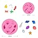 SJ Silicone Fondant Cake Molds, Cupcake DIY Chocolate Decoration Molds - Mermaid Tail Molds(Large+Small) + Mermaid Mold + Seashell Molds + Starfish, Sea Master Molds Clay Molds, Pack of 5