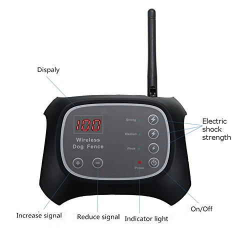 WXLAA Wireless Electric Pet Fence Containment 1 Dog System Waterproof Transmitter Collar