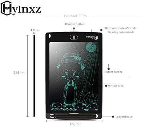 LCD Writing Tablet 8.5 Inch,Kids e-Writer Drawing Board, Portable Electronic Graphic Skectching Erasable Pad Gifts Presents for Children, Black