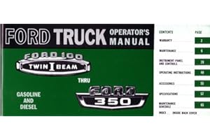 MUSTANG 1966 FORD F-100 to F-350 TRUCK Owners Manual User Guide