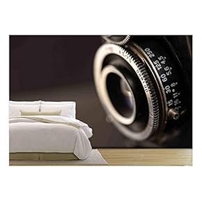 Detail of The Lens of a Very Old Camera, Macro Shot with Copy Space - Removable Wall Mural | Self-Adhesive Large Wallpaper - 66x96 inches