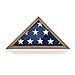 HBCY Creations Flag Display Case for 5' x 9.5' American Veteran Burial Flag - Solid Weathered Light Wood Frame with Glass Front - Wall Mount or Standing Display