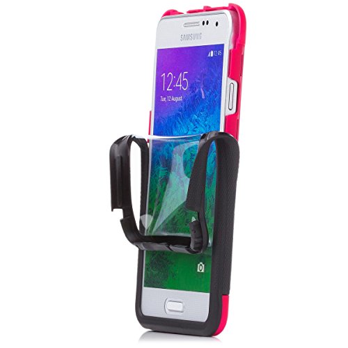 Samsung Galaxy Alpha | iCues 2 Part Touch Case Pink | Full-body Protection [Built-in Screen Protector] Heavy Duty Shell Hard Cover Shookproof tough military protective durable rugged lifeproof