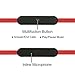 iKross In-Ear 3.5mm Noise-Isolation Stereo Earbud with Microphone (Black/Red) For Apple iPhone 6S / 6S Plus / 6 / 6 Plus Smartphone,