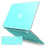 iBenzer Basic Soft-Touch Series Plastic Hard Case & Keyboard Cover for Apple Old Macbook Pro 13-inch 13'' with Retina Display A1425/1502 (Teal)