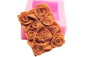 Silicone Mold Rose, 3D Flowers Craft Art Silicone Soap Molds, Plants Craft Candle Molds DIY Handmade Soap Moulds - Soap Making Supplies by YSCEN