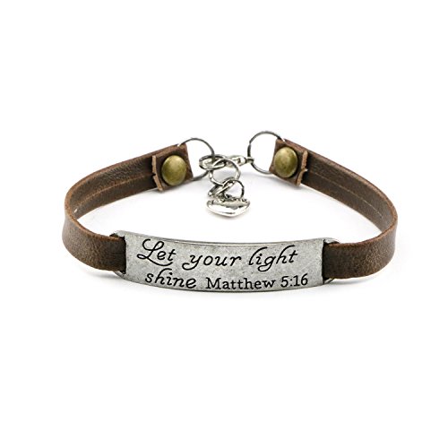 Religious Jewelry Gift for Girl Laughter Joy Bible Verse Saying Inspirational Quotes Let Your Light Shine