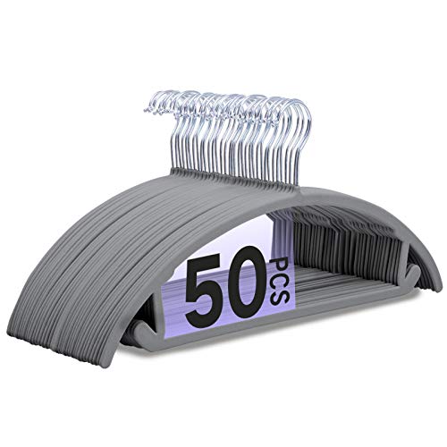 Premium Velvet Hangers No Shoulder Bumps Suit Hangers with Chrome