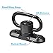 EZshoot 2 Pack Two Point Sling Mount Sling Swivel 1.73 Inch Adapter Attachment