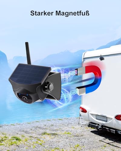 Stonvue 1080P Solar Magnetic Wireless Reversing Camera for Trailer | Night vision, 365 days standby, waterproof, battery operated, suitable for motorhomes, trucks and horse trailers