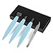 BEZOX Ingrown Toenail Removal Blades and Foot Callus Knife - 3 Different Blades Pedicure Knives with Toenail Lifter and Thick Nail File - Blue