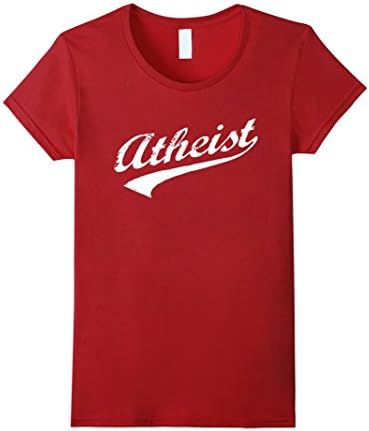 Womens Atheist Swoosh Funny T-Shirt XL Cranberry