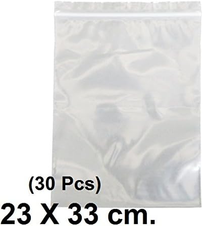 30 Pcs. ALONG SUNZIP 23x33 cm. Zip Lock Plastic Bag Food Storage Bags