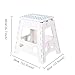 KARMAS PRODUCT Super Strong Folding Step Stool 15 in Portable Carrying Handle for Adults and Kids.Great for Kitchen White
