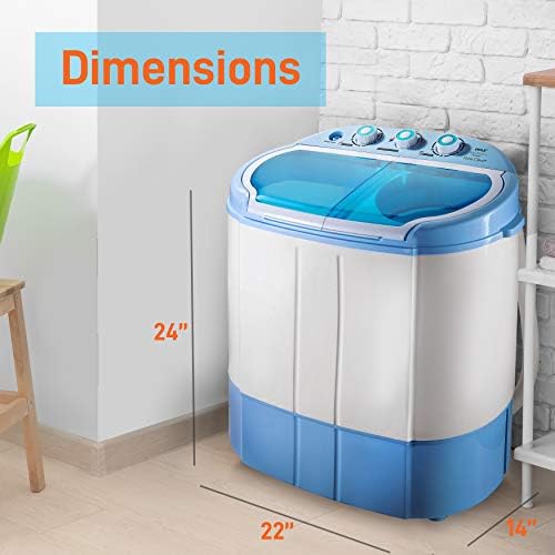 Upgraded Version Pyle Portable Washer & Spin Dryer, Mini Washing