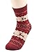 Zando Womens Super Thick Merino Ragg Knit Warm Wool Crew Mid-Calf Winter Socks G Christmas Deer(1)-5 Pack,6-11(US)