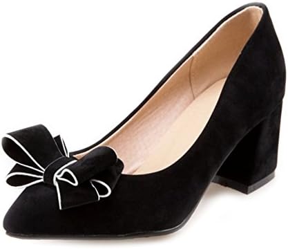 Smilice Large Size Court Shoes with Bows US 1-12.5 Women Fashion Heeled Pointed Toe Shoes