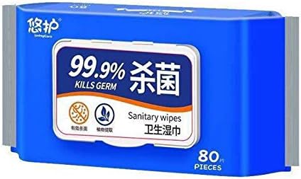 Disinfecting Wipes, Antibacterial Wet Wipes - Hand Sanitizer Wipes - Hand Moist Wipes - Fresh Scent Clean Hand Health Care - 80 wipes/pack