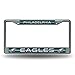 Rico Industries NFL Philadelphia Eagles Bling Chrome License Plate Frame with Glitter Accent , 6 x 12.25