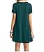 MOLERANI Women's Casual Plain Simple T-Shirt Loose Dress Dark Green L
