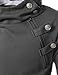 4BH Mens Casual Luxury Buckle Hoodie Slim Cotton Sweatshirts CHARCOAL US M(Tag size XL)