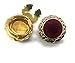 Button Covers Cufflink Red Velvet Antique Gold design •Button Clips -1 Pair - The Alternative to Cufflinks For Regular Shirts