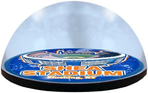 MLB New York Mets Shea stadium in 2" crystal Magnetized paperweight with Colored Window Gift Box