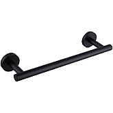 kimzcn Matte Black Hand Towel Bar SUS 304 Stainless Steel 12-Inch Towel Rack Holder for Bathroom Wall Mount