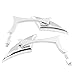 OKSTNO Custom Universal Motorcycle Spear Blade Rearview Mirrors for Cruiser Touring Rebel 250 Shadow 600 750 VTX VT1300 1800(8mm and 10mm adapters)-Pair (Chrome)