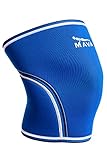 Mava Sports Knee Sleeve 7mm (SINGLE) – Compression and Support for Weightlifting, Cross Training, WOD, Squats, Gym Workouts, Powerlifting, Fitness and Bodybuilding. Men and Women