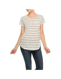 Urban Diction 4 Pack Soft Stretch Scoop Neck Camisetas de manga corta