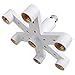 Toplimit 7 Light Socket Splitter,Multi Light Bulb Adapter, Fireproof Adapter Conventer for Standard LED E26 E27 Bulbs,Garage,Kitchen,Dining Room, Intensified Lighting Fixture