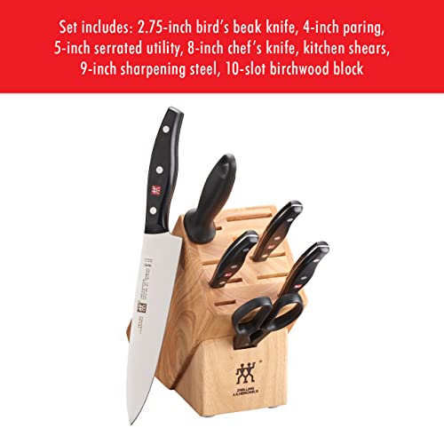 ZWILLING Twin Signature 7Piece German Knife Set with Block, Razor