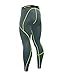 BALEAF Men's Running wear Fitness Workout Compression Pants Base Layer Tights Grey Size L