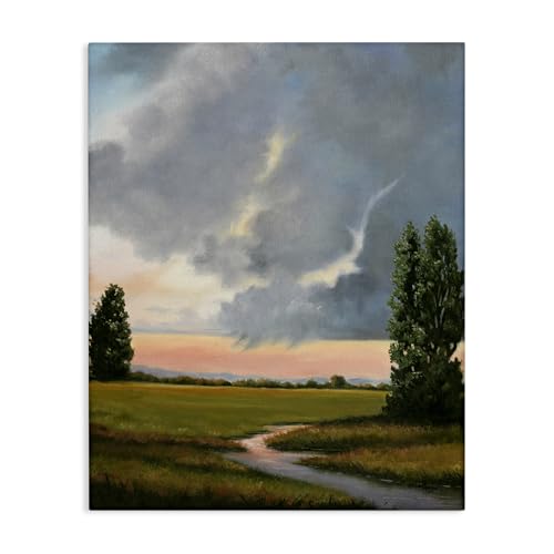 Stupell Industries Pastoral Path at Sunset Canvas Wall Art design by Julie Pete…