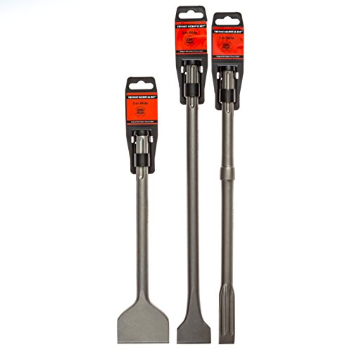 Hammer Drills 3 Piece, THINSET REMOVAL BIT, Tile & Scaling Chisel Set