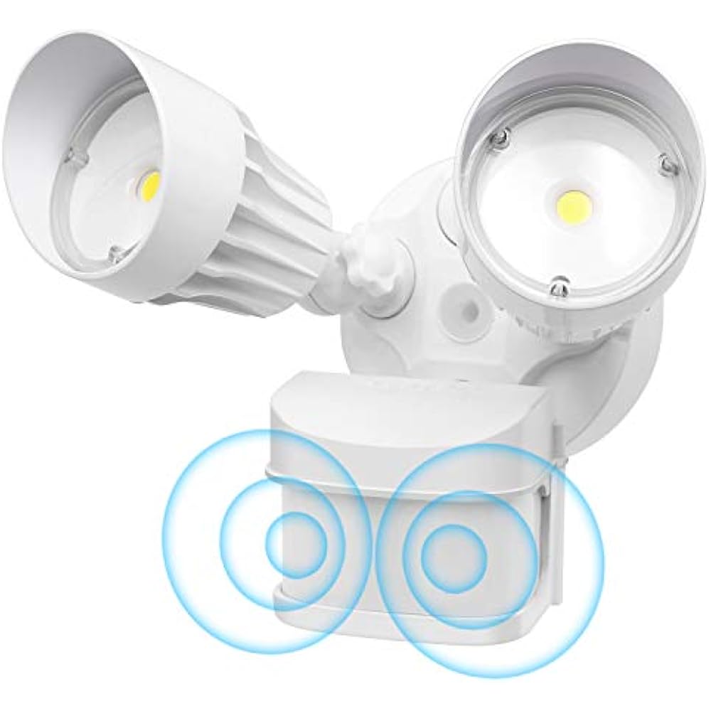 LED Flood Light Motion Sensor Outdoor, Adjustable DualHead Dusk To Dawn Light, eBay