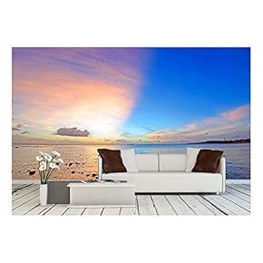 Fantastic Sunset, Okinawa, Japan - Removable Wall Mural | Self-Adhesive Large Wallpaper - 66x96 inches
