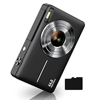Digital Camera, FHD 1080P Digital Point and Shoot Camera with 16X Zoom Anti Shake, 32GB Card, Compact Small Camera for Boys Girls Kids, Black